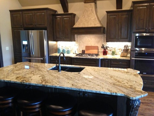 Sienna Bordeaux Granite Kitchen Countertops Natural Stones Kitchen Cabinets Contemporary Kitchen Island Granite Color DC Metro
